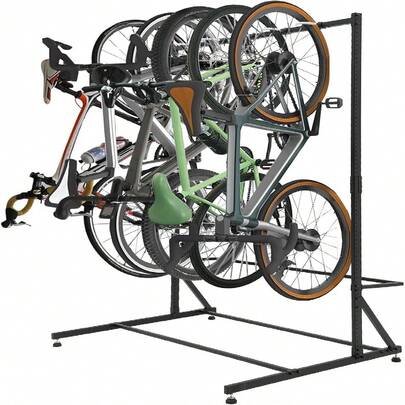 mteryoing Bike Storage Racks, Garage Wall Mounted Storage Cabinets, 5 Bike Storage Cabinets For Front Yard, Back Yard, Basement, Shop, Workplace