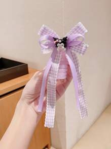 Sanrio 1 pieza Pinza para el cabello con estampado de dibujos animados de Sanrio Kuromi para niños, diadema con alta elasticidad y sin dañar el cabello, banda telefónica rizada, adecuada para regalar y uso diario, amado por los niños, regalos de cumpleaños para buenos amigos y hermanas, regalos de Navidad, regalos del Día de San Valentín (algunos pueden ser aleatorios)