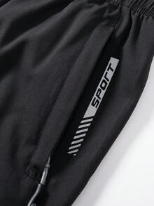 Boyfriend Style Men Casual Sports Outdoor Shorts, Fashion Versatile Hiking Cycling Running Shorts, Spring/Summer - Black - View 6