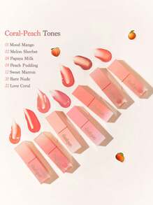 Dasique Tinte jugoso y acuoso #22 Love Coral, bálsamo labial brillante de larga duración, alto pigmento, hidratante, ligero, potenciador del brillo, no pegajoso, vegano, libre de crueldad, K-Beauty, maquillaje coreano, 3.5g/0.12oz