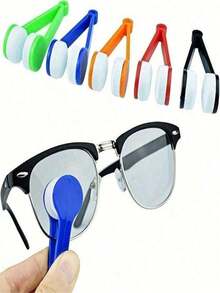 Juego de 5 cepillos de limpieza portátiles mini para gafas - Cerdas suaves, herramienta fácil de usar para una limpieza efectiva de las lentes en el hogar o para viajar - Perfecto para dormitorios, viajes y uso diario