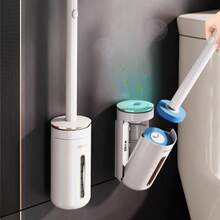 1 套一次性马桶刷套装，仅含 8 个一次性马桶刷头替换装、马桶清洁刷、自带洗涤剂头刷、浴室清洁刷、无盲点、清洁用品、清洁工具、返校用品 - 白色 - 查看 5