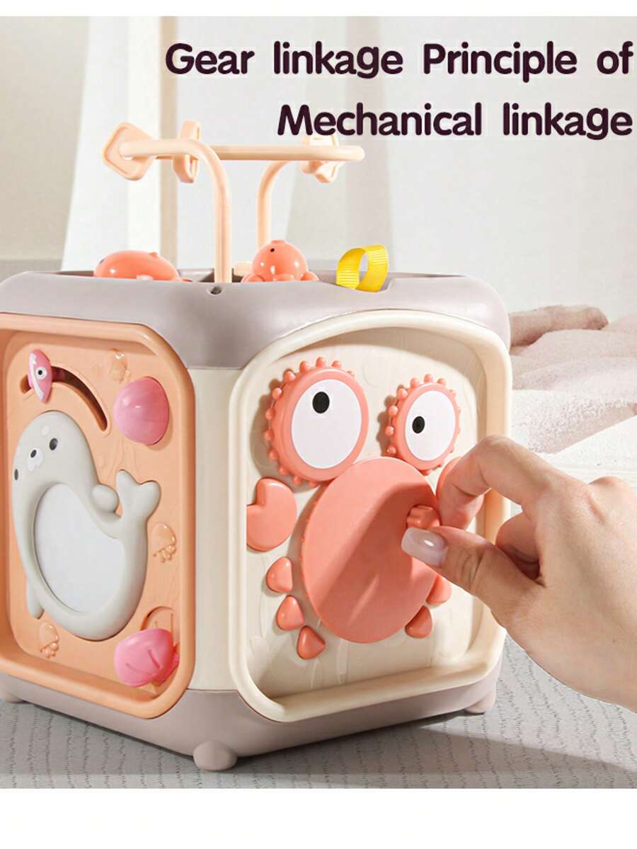 El Cubo de Actividades 7 en 1, un juguete educativo para niños de 1 a 3 años, es entretenido y educativo, y fomenta la motricidad fina, las capacidades cognitivas y el pensamiento lógico. - Gris Claro - Ver 1