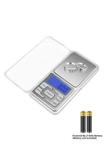 1 pieza Balanza digital de bolsillo para joyería, 200g x 0.01g, balanza para polvos, oro, té, práctica, balanza digital para joyería con pantalla LCD. Puede usarse para medir diariamente joyería, metales preciosos, polvos y otros artículos pequeños. Batería no incluida.