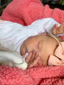 20 Inch Lifelike Reborn Doll Laura - 50cm Soft Cloth Body Newborn Realistic Baby Doll - Birthday Gift / Christmas Gift For Children Over 3 Years Old - White - View 4