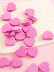 50/30/10pcs Heart Shape Mini Nail Buffer Block,100/180 Grit Double-Sided Sponge Nail File,Professional Nail Polishing Tools For Shaping And Smoothing,Suitable For Manicures And Pedicures
