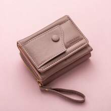Four Seasons Women's Short Wallet Zipper Tower Buckle Coin Purse Girl Student Handheld Bag Solid Color Simple Versatile Fashion For Women Wallet Mini Wallet Purse Wallet Small Wallet Cute Wallet