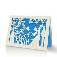 Personalized Anniversary Card Gifts For Him Her Custom Wedding Anniversary Card Mr And Mrs Gifts Laser Paper Cut Cards