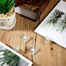 20-Piece Clear Bulldog Push Pin Clips, Stainless Steel 30MM Thumb Tacks For Cork Boards, Bulletin Boards & Photo Walls - Transparent Clip Large - View 3