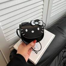 Sanrio Sanrio Fashionable & Cute Kitty Cat Color Block Coin Purse, Mini Princess Lipstick Pouch, Versatile,School Supplies,Back To School