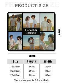 1pc Customized Photo Mouse Pad - Design With Your Text Or Photo - Non-Slip, Durable Stitched Edges, Natural Rubber - Suitable For Office, Advertising, Computer Work, Gaming, Anime, Mother's Day, Father's Day, Halloween, Christmas, Easter, Valentine's Day, New Year And Thanksgiving Gifts - Multicolor - View 4