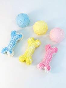 1 TPR Pet Bite Toy, Dog Toy, Cat Toy, Ball Rubber Toy, Interactive, Throwing Ball