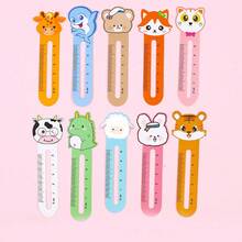 50 piezas Reglas creativas de dibujos animados de 5cm, marcadores de libros de papel con patrones de animales lindos - 10 estilos de animales, 50 hojas en total - Regalos para fiestas de cumpleaños, indicadores de lectura coloridos, accesorios para diarios - Perfectos como regalos de fiesta, regalos de cumpleaños, recompensas, útiles escolares, de vuelta a la escuela - Multicolor - Ver 9