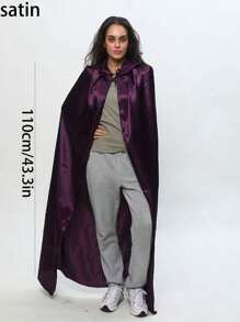 130cm/150cm/170cm Halloween Umhang für Erwachsene, farbiger Stoff Todeumhang, Zauberer Dämon Umhang, mittelalterlicher Zauberer Robe, Sensenmann Umhang, Nachtclub Bar Kostümzubehör, Festival Kostümzubehör