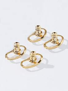 1 Pair Minimalist Copper Pig Nose Shape Ear Plugs, Fashion Auxiliary Ear Tunnels Prevent Ear Stretching, DIY Jewelry Accessories, Gift & Daily Use For Women - Pig Nose Ear Plug - View 10