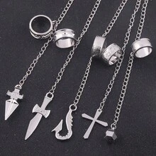 1 Chiếc Vòng Tay Thợ Săn Toàn Thời Gian Ngoại Vi Anime Xiaojie Kurapika Chuỗi Năm Ngón Tay Phụ Kiện Nhẫn Anime Vòng Tay Nam Vòng Chuỗi Trang Trí Quà Tặng - Nhiều màu - Xem 4