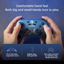 GAMESIR Super Nova Dual-Mode Magnetic Gamepad, Instant Bluetooth/2.4G Connection, Smart Identification For Switch/PC/Steam/TV, Velvet Grip, Adaptive Vibration Feedback, Starry Blue - Starry Blue (with Charging Base) - View 10