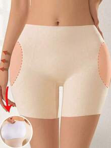 Women's Padded Shorts, Waist Slimming, Butt Lifting, Breathable, Seamless Shaping Underwear Pants - Apricot - View 6