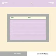 50 Blatt einfaches INS-Stil Notizblock abreißbare Haftnotizen, Multifunktions-Lernnotizen, Studentennotizen, Studentenblock, Office-Aufzeichnungsnotizblock (nicht klebend), Schulmaterial, Schulanfang