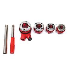 Pipe Threader BSPT Ratchet Die Stock W/4 Dies 1/2", 3/4", 1", 1-1/4" Kit Tools