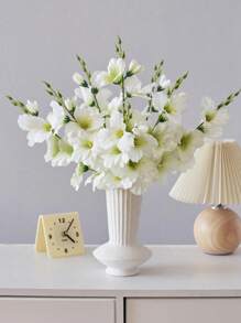 12Pcs 21.65Inch Artificial Magnolia Flowers Artificial Narcissus Silk Flowers For Home Decor Living Room Decor, Wedding Decor Wedding Bouquet, Table Decor, Vase Flower Arrangement Decor, Outdoor Garden Decor, Courtyard Corridor Decor, Romantic Theme, Summer Decor, Birthday Gift, Graduation Gift