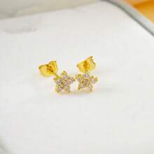 1 Pair Shiny Star Women's Earrings, Elegant & Minimalist Design, Suitable For Daily Wear, Parties, Gift For Friends, Girlfriends, Wives