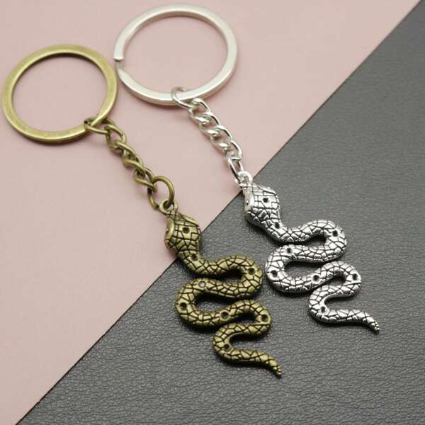 1pc Twisted Snake Shaped Keychain, Unique Fashion Key Chain For Key Decoration Car Accessories Bag Charm Backpack For School