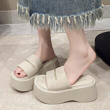 Women Flip-Flops - Beige - View 4