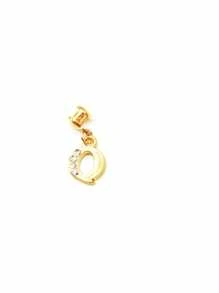 1pc Diamond Encrusted 26 English Letter Charm, Suitable For Silicone Watch Band Decoration