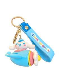 Sanrio حلقة مفاتيح مصنوعة من الحشو الناعم بشكل ساتيريو هيلو كيتي، حلقة مفاتيح جذابة، حلقة مفاتيح من سلسلة سيارات التصادم، حلقة مفاتيح من سلسلة طائرات كيوت، قلادة كورومي للحقيبة الظهر، تميمة دمية سينامورول للحقيبة، قلادة أنمي بوبوم بورين الأنيقة، هدية صغيرة كيوت، قلادة أنمي عصرية، مناسبة لمفاتيح السيارة وتميمات الحقائب المختلفة، هدية رائعة للعائلة والأصدقاء