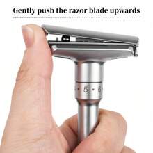 Adjustable Manual Safety Razor Shaver, Safety Men Double Edge Shaver,Razor With 20 Blades,Long Handle Adjustable Classic Safety Shaver Razor, Idea Gitf Father And Boy Frind