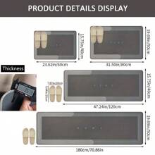 1pc Simple Color Kitchen Mat, Quick Drying Pad - Bathroom, Living Room, Hotel, Easy To Clean, Washable, Carpet, Kitchen Accessory