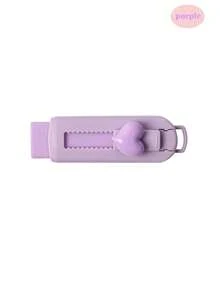 1pc Macaron-Colored Rubber Eraser, High-Attractive Heart-Shaped Telescopic Design, Clean Erasable Student Stationery, Back To School Season Gift - Multicolor - View 9