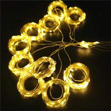 300 LED USB Curtain String Lights With Remote Control, 9.84ft X 9.84ft, Wedding Birthday Party Christmas New Year Holiday Lighting Decor, Bedroom Home Warm White Atmosphere Decoration