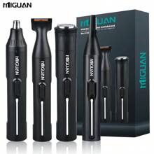 Kit profesional de aseo 4-en-1, recargable por USB, cortadora de vello de nariz y orejas, afeitadora de barba y cejas, herramientas de cuidado personal para hombres, capacidad de batería de 500mAh