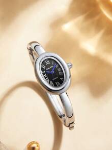 SUNLIFEX Brand Light Luxury High-Level Sense Of Small Bracelet Ladies Quartz Watch Exquisite Oval Dial Roman Numerals Suitable For School Work Party Party Various Occasions Send To Family Send To Girlfriend Gift First Choice - one-size - View 6