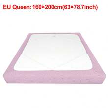 1 pieza Funda de colchón con diseño jacquard de unicolor, cobertor elástico para proteger tu ropa de cama y agregar estilo al hogar, adecuado para todas las estaciones