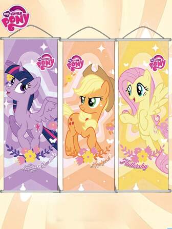 1 件 Rainbow Dash、Pinkie Pie、Rarity Charming & Fun 卡通人物墙饰 - 多用途易挂装饰，非常适合家庭、办公室、假日房间装饰，可挂在墙壁、门、窗户上