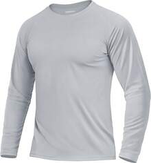 Boladeci Men's UPF 50 Sun Protection UV SPF Shirts Long Sleeve Lightweight Quick Dry Swim T-Shirts Rash Guard - Gray - View 1
