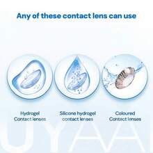 120ml 大瓶装 UYAAI 隐形眼镜护理液，专为彩色镜片设计。温和清洁，滋润眼部，保护眼部健康，确保佩戴舒适 - 藍色 - 查看 5