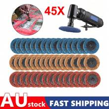 45Pcs Sanding Discs 50mm 1/4" Coarse Grit Roll Lock Surface Conditioning Holder Polishing Sanding Disc