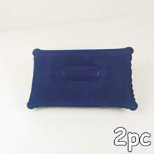 Almohada de viaje inflable ultraligera tamaño A4, almohada de aire de tela de felpa cuadrada pequeña para viajes, fácil de guardar, adecuada para camping, dormir en casa y la oficina, viajes de vacaciones, senderismo, siesta, soporte para el cuello y la cintura