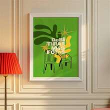 1 Pieza Debí Tomar talla grande Fotos, Cita de DtMF Arte de Pared, Impresión Digital Minimalista con Dos Sillas, Póster Amante de la Música Latina, Póster de Letra Latina Emocional, Taza de Café, Decoración de Pared, Impresión en Lienzo, Póster de Pintura al Óleo, Impresión de Estilo Minimalista Moderno, Decoración de Sala de Estar y Habitación, Decoración de Baño, Regalo Ideal, Sin Marco - Multicolor - Ver 9