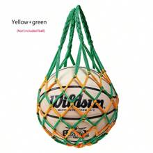 1 pezzo Borsa a rete in nylon spesso per il trasporto di pallavolo, pallacanestro, pallone da calcio, borsa per l'allenamento sportivo