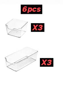 12pcs/6pcs/2pcs Drawer/Desktop Cosmetics Storage Box, Transparent Dresser Storage Box, Anti-Drop Multi-Compartment Jewelry And Small Objects Storage, Exquisite Storage Box