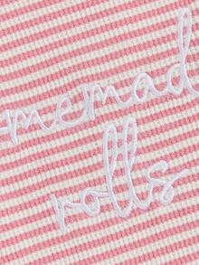 Baby Girls Thanksgiving Romper Casual Letter Embroidery Striped Long Sleeve Jumpsuits For Newborn Infant Fashion Clothes