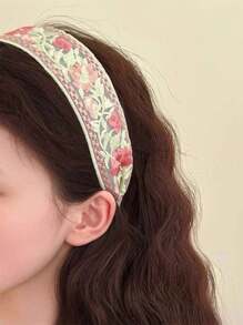 3 Elegant And Versatile Embroidered Flower Headbands For Women, Suitable For Daily Commuting To School, Work At The Beach, Vacation, Gatherings, Holidays, Gifts For Mother's Day, Hair Band, Hair Hoop