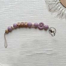 [Custom-Made] 1pc Daisy Handmade Wooden Beads Keychain/Bag Chain Personalized Mother's Day Gift Christmas Gift Girl's Gift Lanyard - Multicolor - View 14