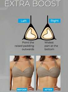 2PCS Double-Sided Sticky Bra Pads Inserts Ultra Instant Lift Bra Inserts Push Up Bikini Pad For Swimsuit Sports Bra