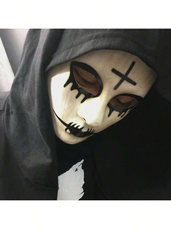 1 pieza Máscara de Halloween para adultos de lobo de cara completa, disfraz de terror para fiesta, juego de sala de escape, mascarada